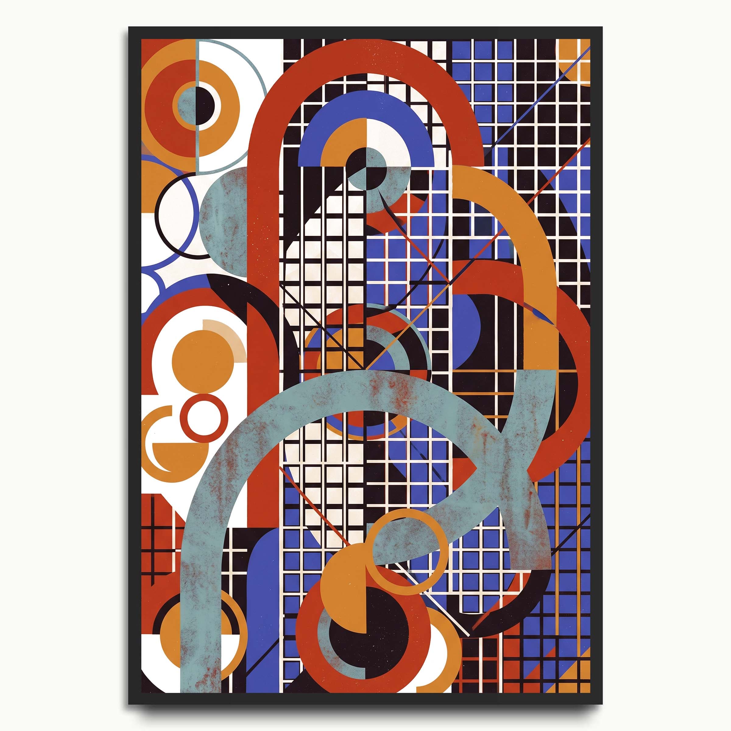 Modern Grid Labyrinth landscape art prints