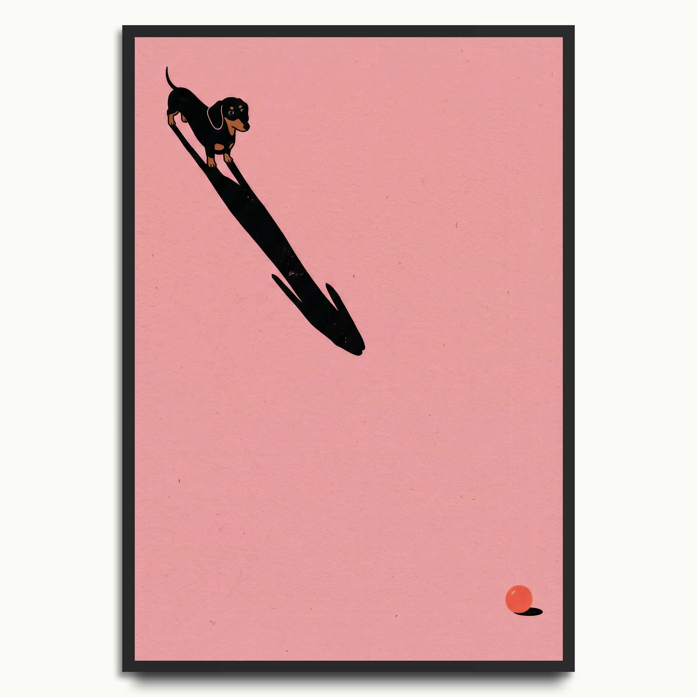 Long Shadow Cat dog art prints