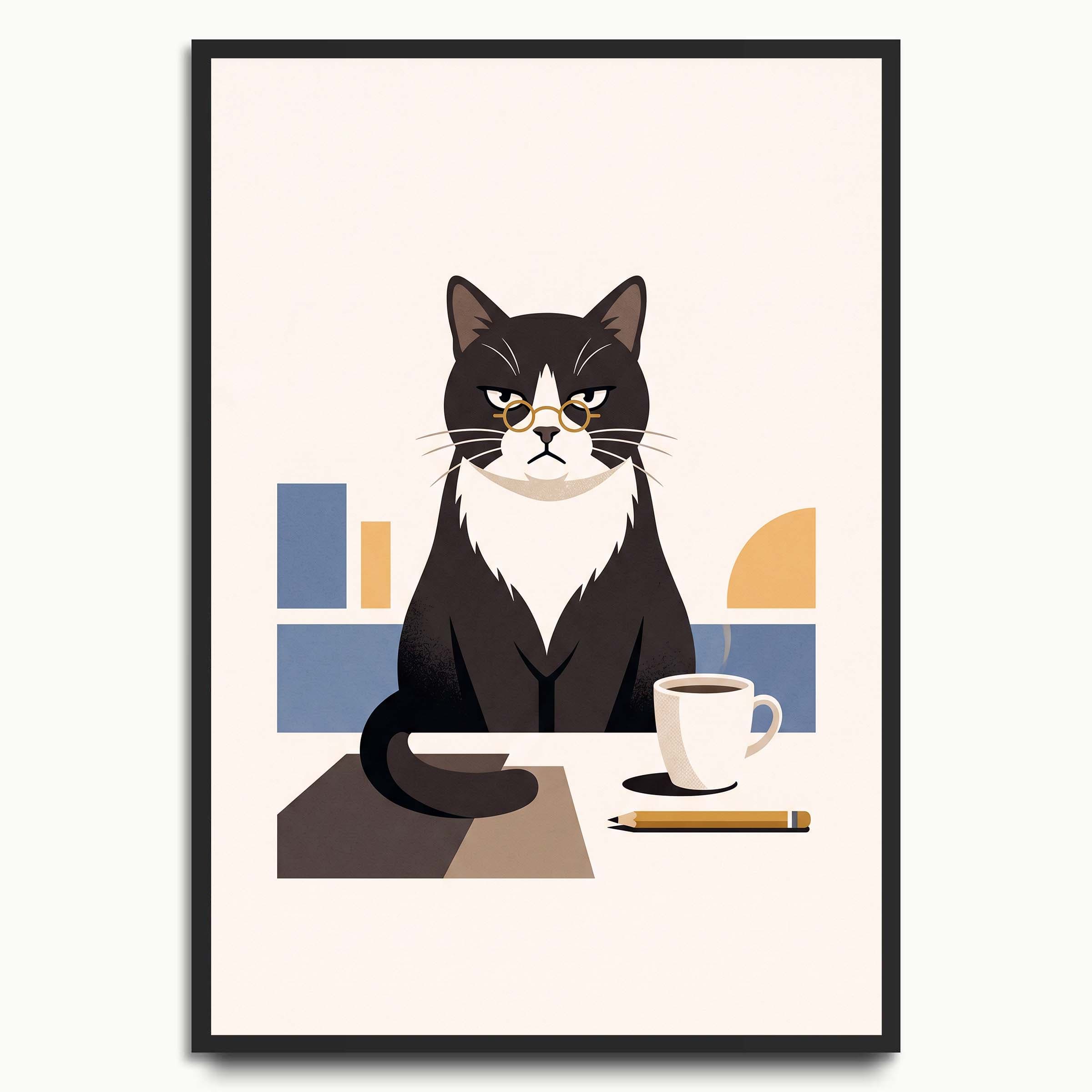 Desk Cat cat art prints